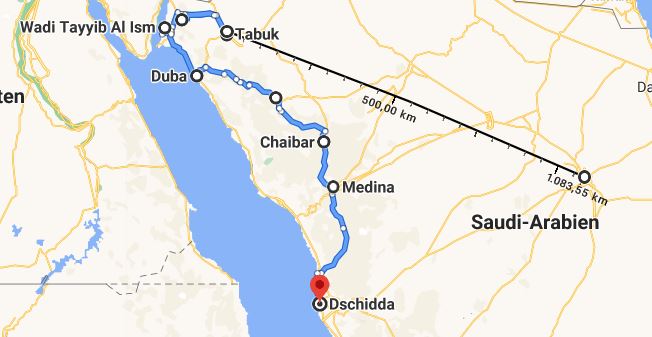 Highlights Saudi Arabien - auf den Spuren Moses - Reiseverlauf 